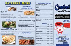 CATERING MENU Cranford`s Best Wrap Trays