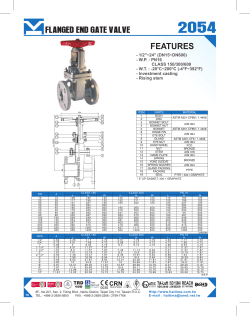 FLANGED END GATE VALVE 2054