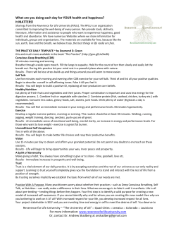 Daily Template - Reverence for Life University