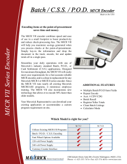 Batch / C.S.S. / P.O.D. MICR Encoder