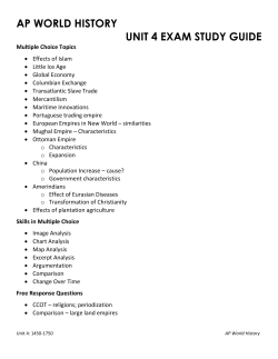 AP WORLD HISTORY UNIT 4 EXAM STUDY GUIDE