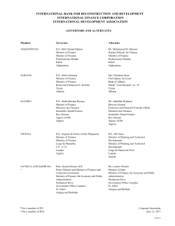Governors and Alternates