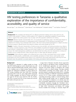 HIV testing preferences in Tanzania: a qualitative exploration of the
