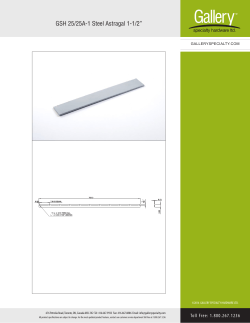 GSH 25/25A-1 Steel Astragal 1-1/2&rdquo;