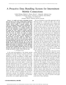 A Proactive Data Bundling System for Intermittent Mobile