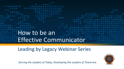 How to be an Effective Communicator