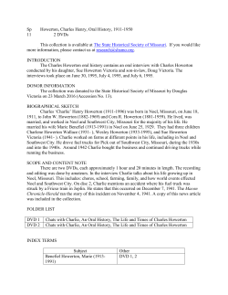 Howerton, Charles Henry, Oral History, 1911
