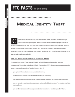 Medical Identity Theft Brochure