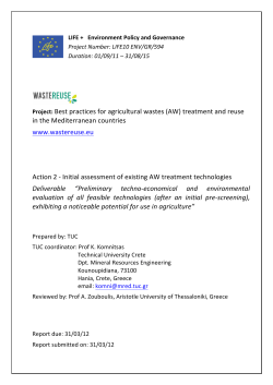 Project: Best practices for agricultural wastes (AW