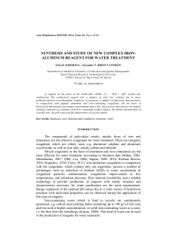 synthesis and study of new complex iron