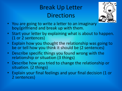 Break Up Letter Directions