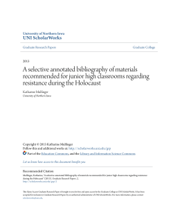 A selective annotated bibliography of materials recommended for