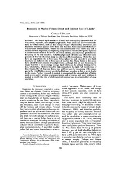 Buoyancy in Marine Fishes: Direct and Indirect Role of Lipids1