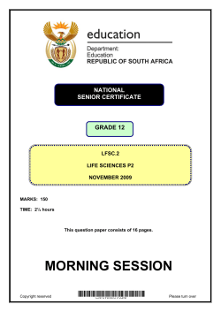 Life Sciences P2 Nov 2009 Eng