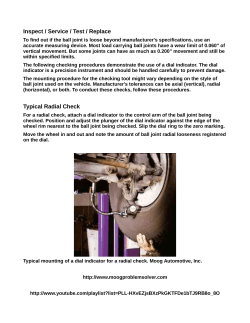 Inspect / Service / Test / Replace Typical Radial Check