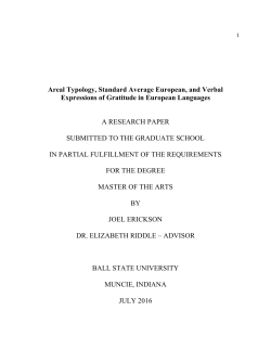 Areal Typology, Standard Average European, and Verbal