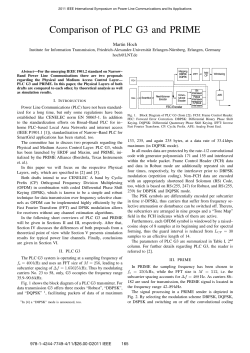 Comparison of PLC G3 and PRIME - TI E2E Community