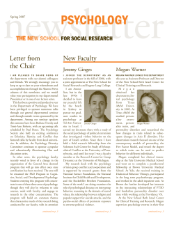 psychology - The New School