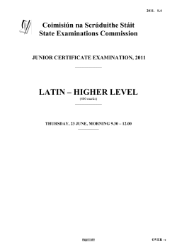 latin &ndash; higher level
