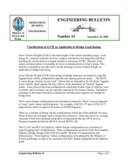 Clarification of GVW Load Rating for Bridge Structures