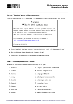 Student worksheet