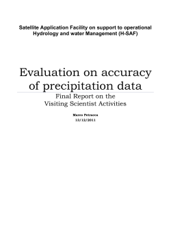 Evaluation on accuracy of precipitation data - H-SAF