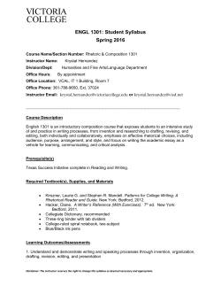 Syllabus - Victoria College