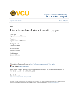 Interactions of Au cluster anions with oxygen