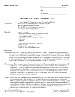 Heat and Temperature