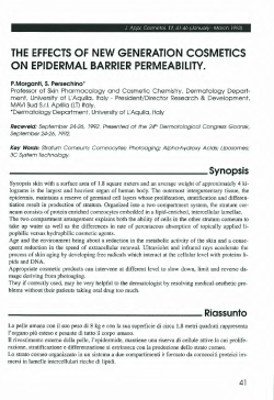 The effects of new generation cosmetics on epidermal barrier