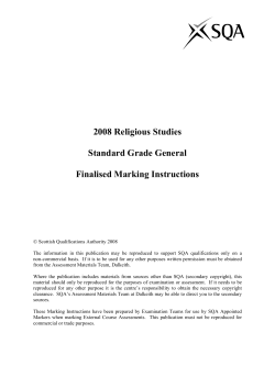 2008 Religious Studies Standard Grade General Finalised