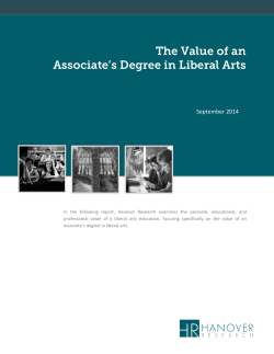 The Value of an Associate`s Degree in Liberal Arts