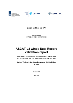 ASCAT L2 winds Data Record validation report