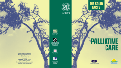 Palliative care. The solid facts - WHO/Europe