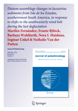 Diatom assemblage changes in lacustrine sediments from Isla de