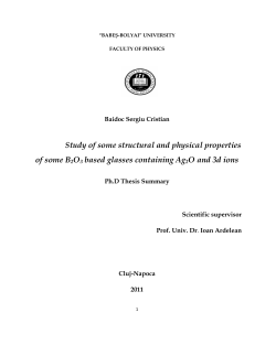 Study of some structural and physical properties of some B2O3