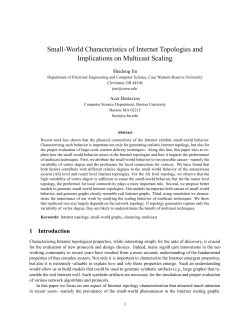 Small-World Characteristics of Internet Topologies