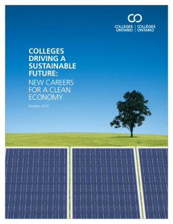 colleges driving a sustainable future: new careers