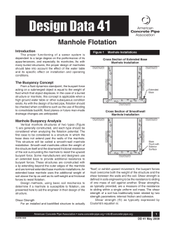 Manhole Flotation - American Concrete Pipe Association