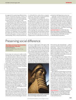 Preserving social difference