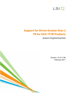 Support for Drives Greater than 2 TB for SAS1 IT/IR