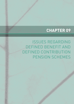 chapter 09 issues regarding defined benefit and defined