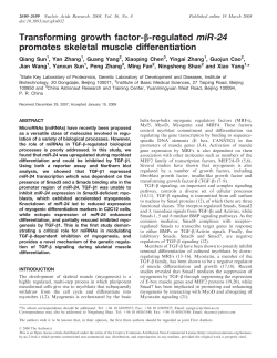 Transforming growth factor-b-regulated miR