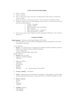 e Define`conformity` 2. Diction (choice of words)