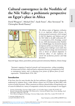 Cultural convergence in the Neolithic of the Nile Valley