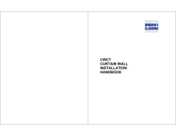 CWCT CURTAIN WALL INSTALLATION HANDBOOK