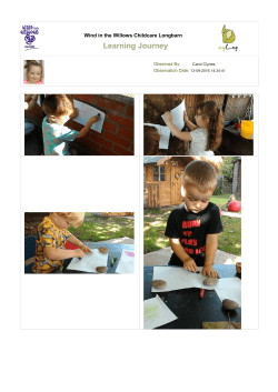 Learning Journey - Wind in the Willows Childcare