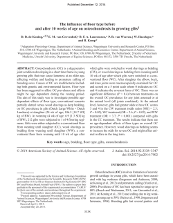 The influence of floor type before and after 10 weeks of age on