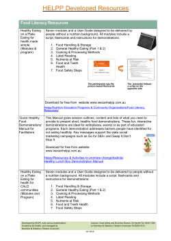 Final HELPP Resource List