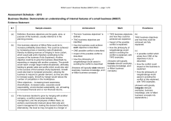 NCEA Level 1 Business Studies (90837) 2013
